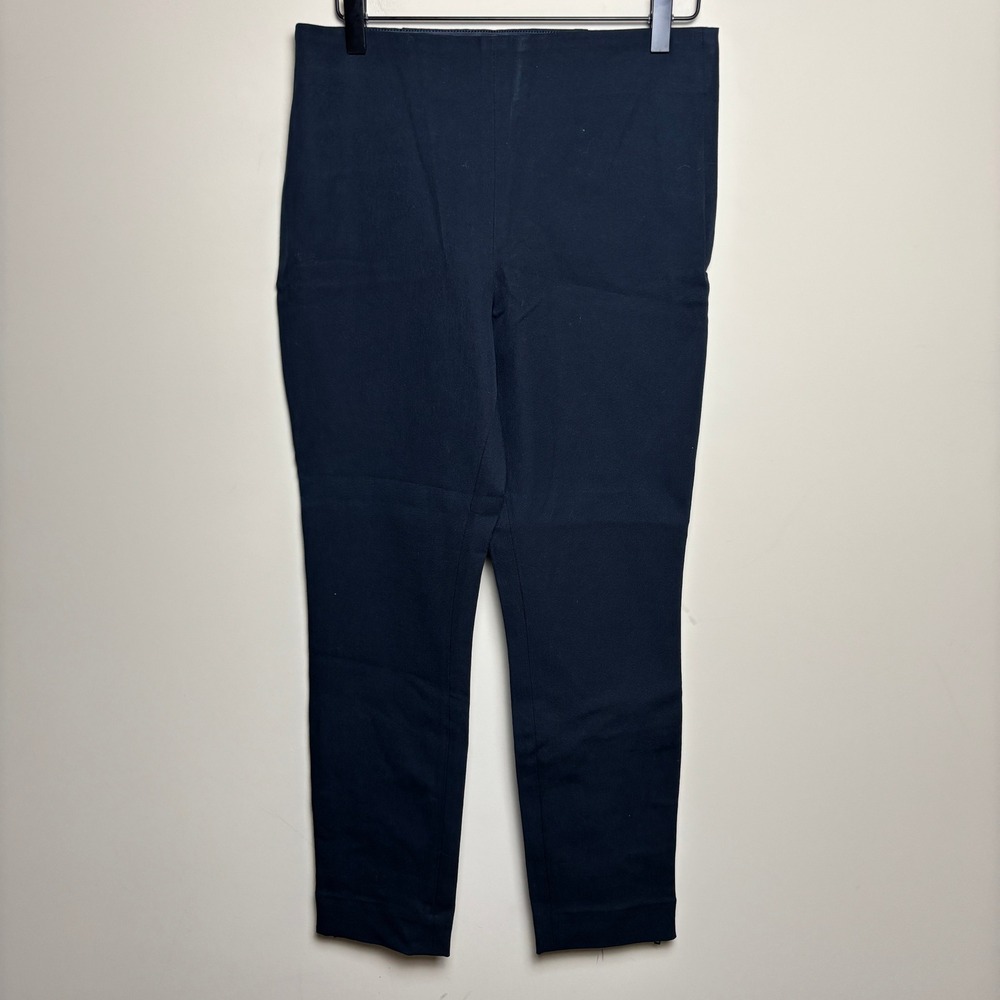 COS Navy Blue High Waisted Stretch Side Zip Ankle Work Trouser Pants Womens 8 US - Picture 5 of 9